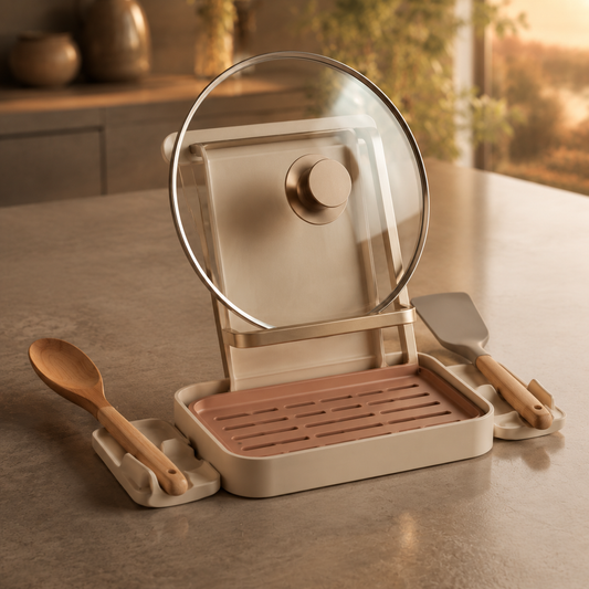 Savoryxa™ SteamFold Adjustable Lid Landing Station